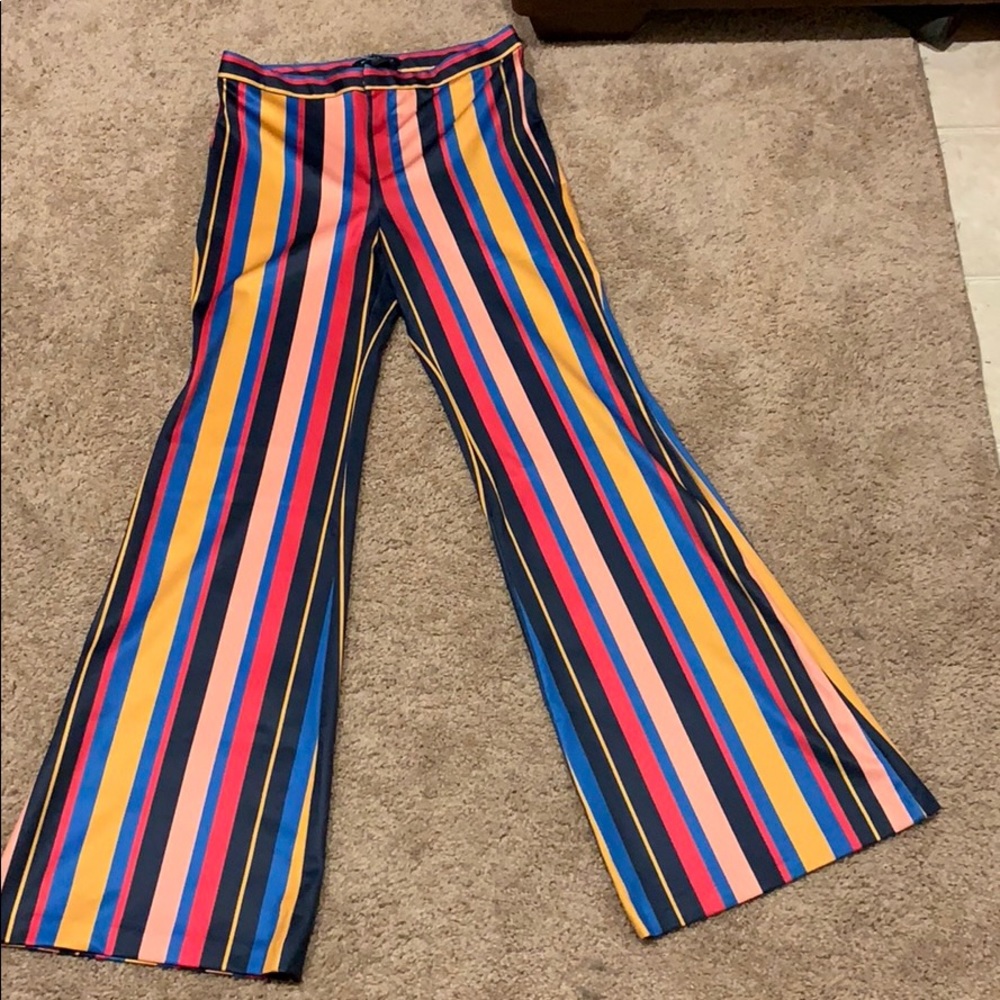 Striped flare pants